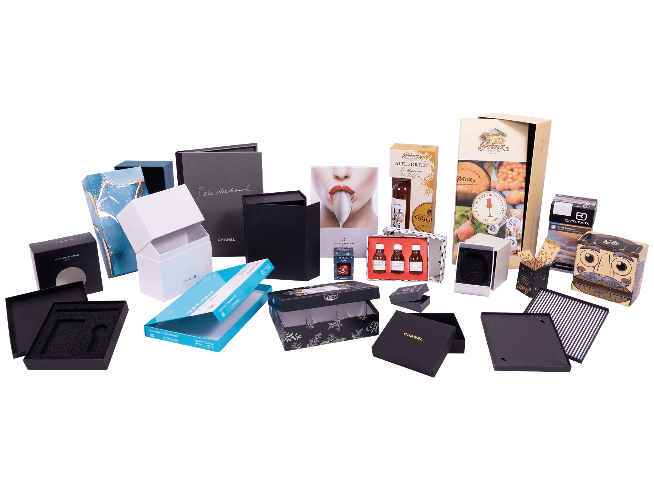 exklusive Kartonagen und Geschenkschachteln